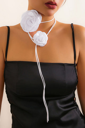 Hvit rose blomst chocker for fest